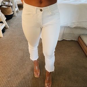 STROM White Cropped Jeans